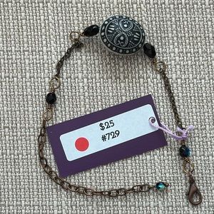 Unique Vintage Beaded Bracelet #729 Handmade by Violette Grace
